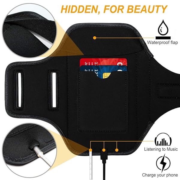 RUNBACH RUNBACH Running Armband for Google Pixel 3XL and 4XL Sweatproof Gym Bag with Touchscreen Key Holder and Card Slot - View 5 of 9