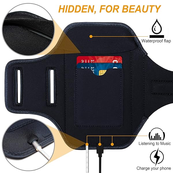 RUNBACH RUNBACH Sweatproof Running Armband for Samsung Galaxy A70 A60 A51 A50 A32 A30 A20 A10E A10 A9 A9 Pro M11 M21 M31 Exercise Bag - View 5 of 9