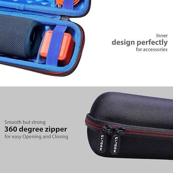 L LTGEM LTGEM EVA Hard Carrying Case for JBL FLIP 6 and FLIP 5 Waterproof Bluetooth Speaker Blue - View 7 of 10