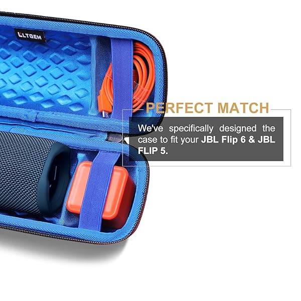 L LTGEM LTGEM EVA Hard Carrying Case for JBL FLIP 6 and FLIP 5 Waterproof Bluetooth Speaker Blue - View 10 of 10