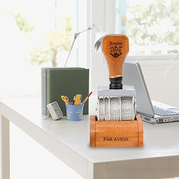 Hztyyier Wooden Handle Date Stamp for DIY Crafting: Perfect for Card Making & Scrapbooking - View 5 of 11