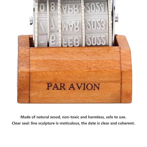 Hztyyier Wooden Handle Date Stamp for DIY Crafting: Perfect for Card Making & Scrapbooking - View 7 of 11