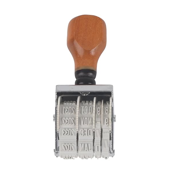 Hztyyier Wooden Handle Date Stamp for DIY Crafting: Perfect for Card Making & Scrapbooking - View 11 of 11