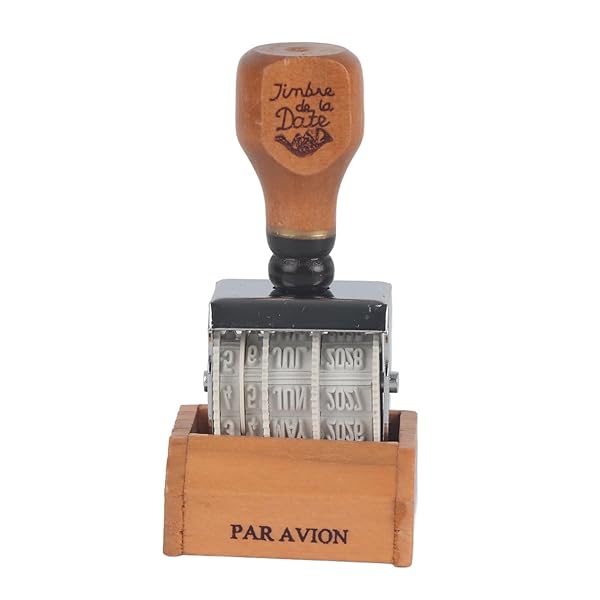 Wooden Handle Date Stamp for DIY Crafting: Perfect for Card Making & Scrapbooking