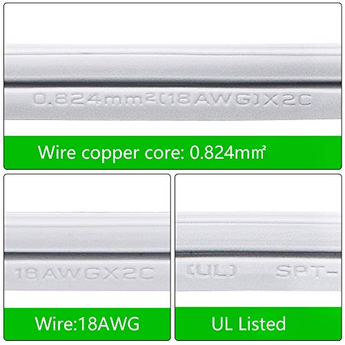 SinLoon SinLoon UL-LP Certified 18AWG T5 T8 LED Wire Connector Power Cord with On Off Switch US Plug for LED Tube Integrated Extension Cable 4 Pack 9.8FT - View 4 of 8