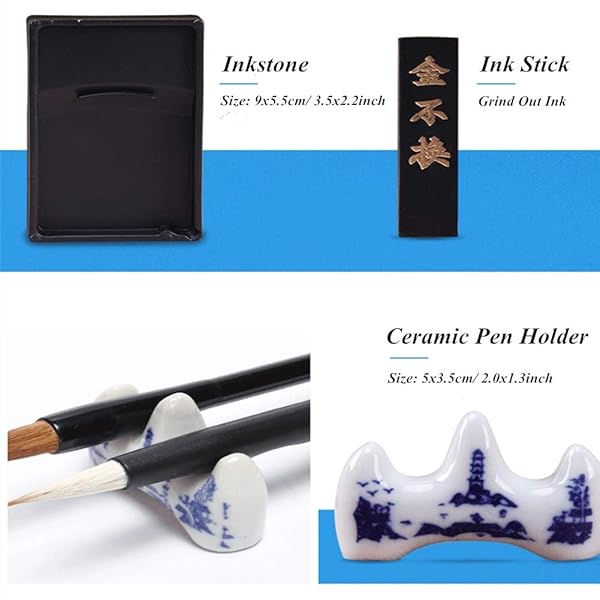 Hztyyier Hztyyier Chinese Calligraphy Set: Ink Brush & Rewritable Water Writing Cloth for Beginners - Perfect Practice Tool! - View 8 of 9