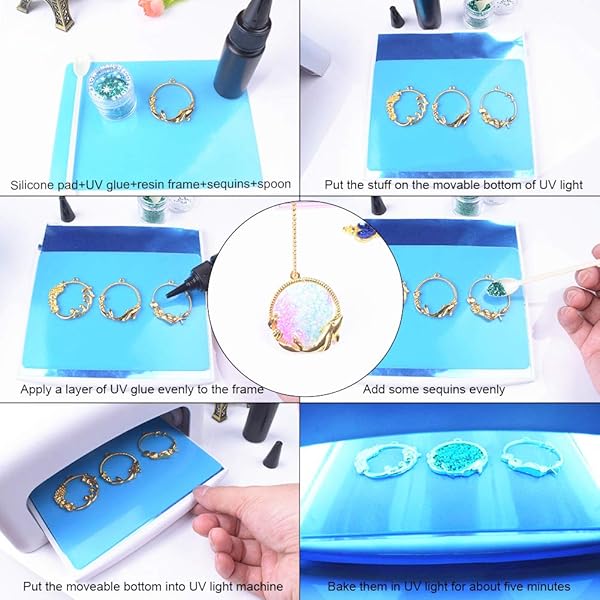 OLYCRAFT OLYCRAFT 20pcs Dinosaur Open Bezel Charms - Colorful Alloy Frame Pendants for Resin Jewelry Making - View 7 of 8