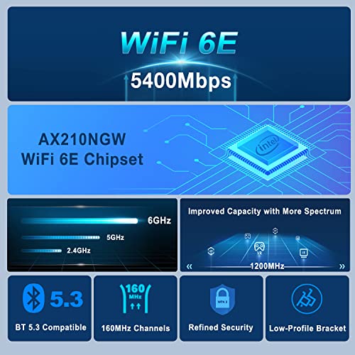 OKN Gigabit 802.11AX 2976Mbps Bluetooth 5.0 PCIe WiFi Card AX200 WiFi 6 Adapter Dual Band for PC Windows 10 Desktop Wireless Card - View 3 of 8