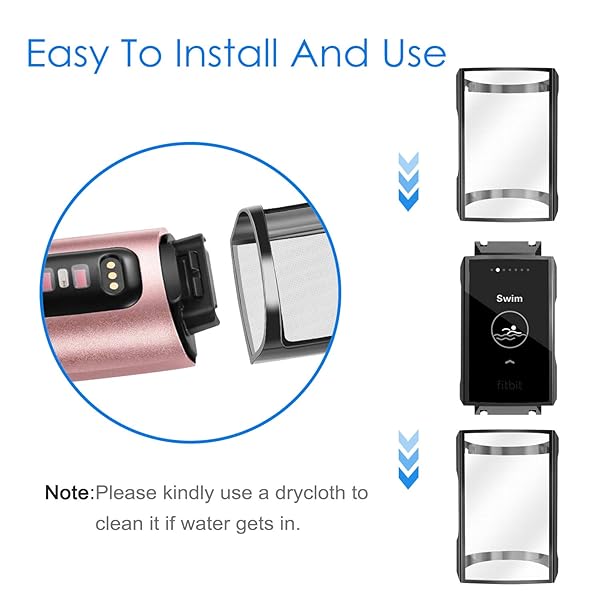 FINTIE Fintie Screen Protector for Fitbit Charge 4 3 3SE Soft Slim TPU Case Cover Full-Around Bumper Shell Pack of 3 - View 10 of 11