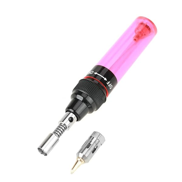 Wendry Portable Butane Soldering Iron Electric Blow Pen Torch with Adjustable Flame Control and Long Run Time