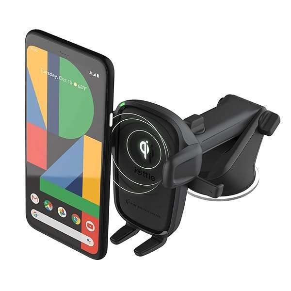 iOttie Easy One Touch Wireless Car Charger: Qi Dashboard Mount for iPhone, Samsung, Huawei & LG Smartphones