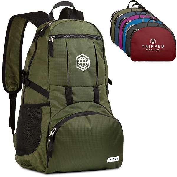 TRIPPED Travel Gear TRIPPED Travel Gear: Lightweight 35L Foldable Backpack for Easy Travel - Green Color