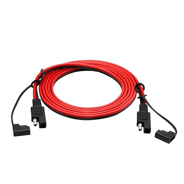 CERRXIAN CERRXIAN 6.5FT 14AWG SAE to SAE Quick Disconnect Power Cable for Solar Panels and Batteries Black Red 2m - View 2 of 7