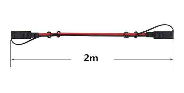 CERRXIAN CERRXIAN 6.5FT 14AWG SAE to SAE Quick Disconnect Power Cable for Solar Panels and Batteries Black Red 2m - View 3 of 7