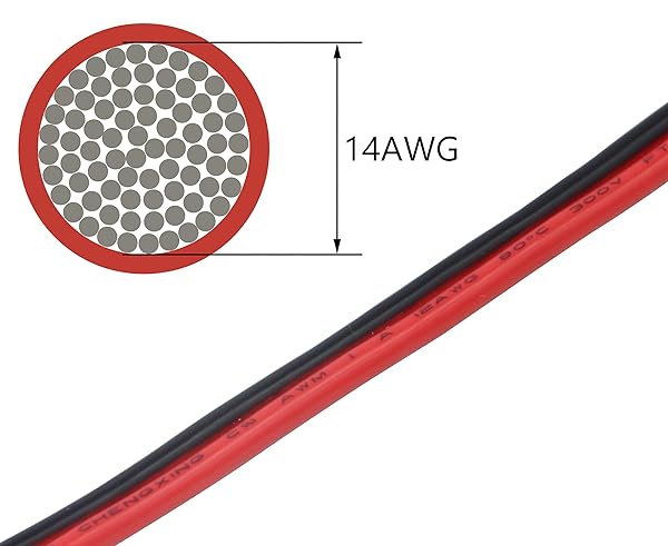 CERRXIAN CERRXIAN 6.5FT 14AWG SAE to SAE Quick Disconnect Power Cable for Solar Panels and Batteries Black Red 2m - View 6 of 7