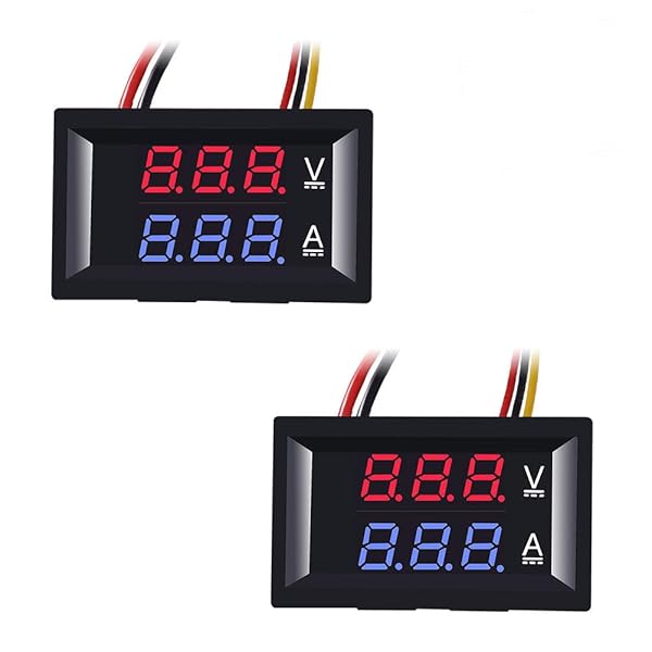 ACEIRMC ACEIRMC 2pcs LED Voltmeter Ammeter Digital Multimeter Display Voltage Current Tester DC 0-100V 10A Panel Amp Volt Gauge