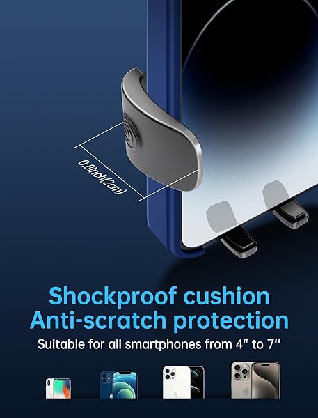 TOPGO TOPGO Adjustable Gooseneck Car Phone Holder for iPhone 16 and 4-7 inch Smartphones Black - View 6 of 7