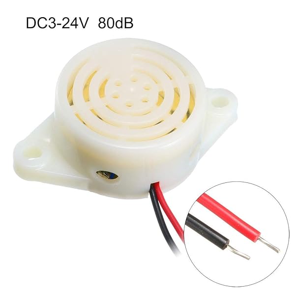 bnafes QMseller SFM-27 DC 3-24V Electronic Buzzer Alarm Sounder Continuous Beep Pack of 6 - View 2 of 5