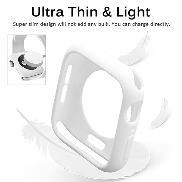 Miimall Miimall Apple Watch Series 5/4/6 44mm Case - White Soft TPU Anti-Scratch Bumper Cover - View 5 of 9