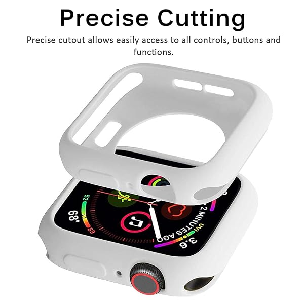 Miimall Miimall Apple Watch Series 5/4/6 44mm Case - White Soft TPU Anti-Scratch Bumper Cover - View 7 of 9