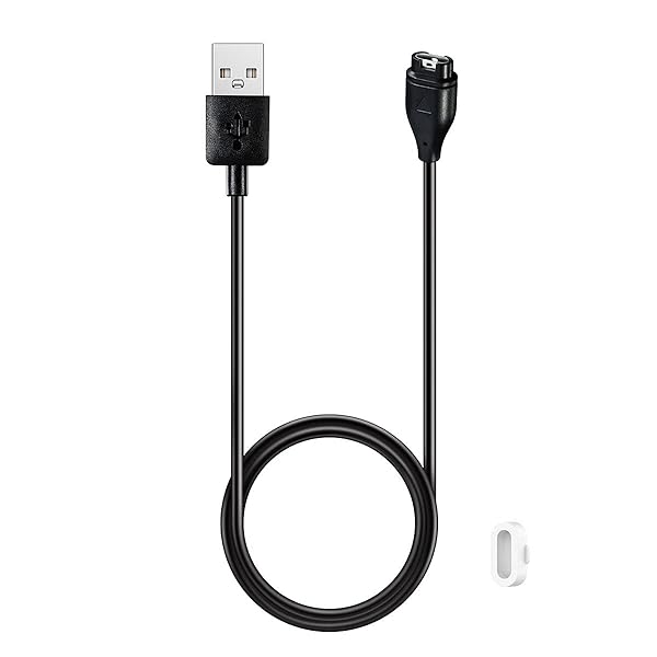 Kissmart Kissmart Charger for Forerunner 45 45S Replacement Cable with White Silicone Port Protector for Garmin Forerunner 45 Smart Watch