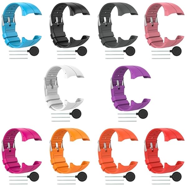 QGHXO QGHXO Soft Adjustable Silicone Band for Polar M400 M430 Replacement Wrist Watch Black - View 6 of 8