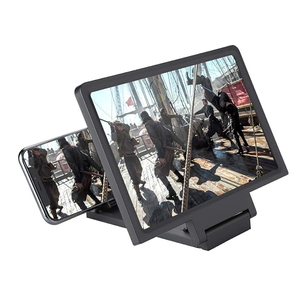 ASHATA ASHATA 7 Inch Smartphone Screen Magnifier HD Mobile Phone Display for Movies and Videos Black - View 9 of 9