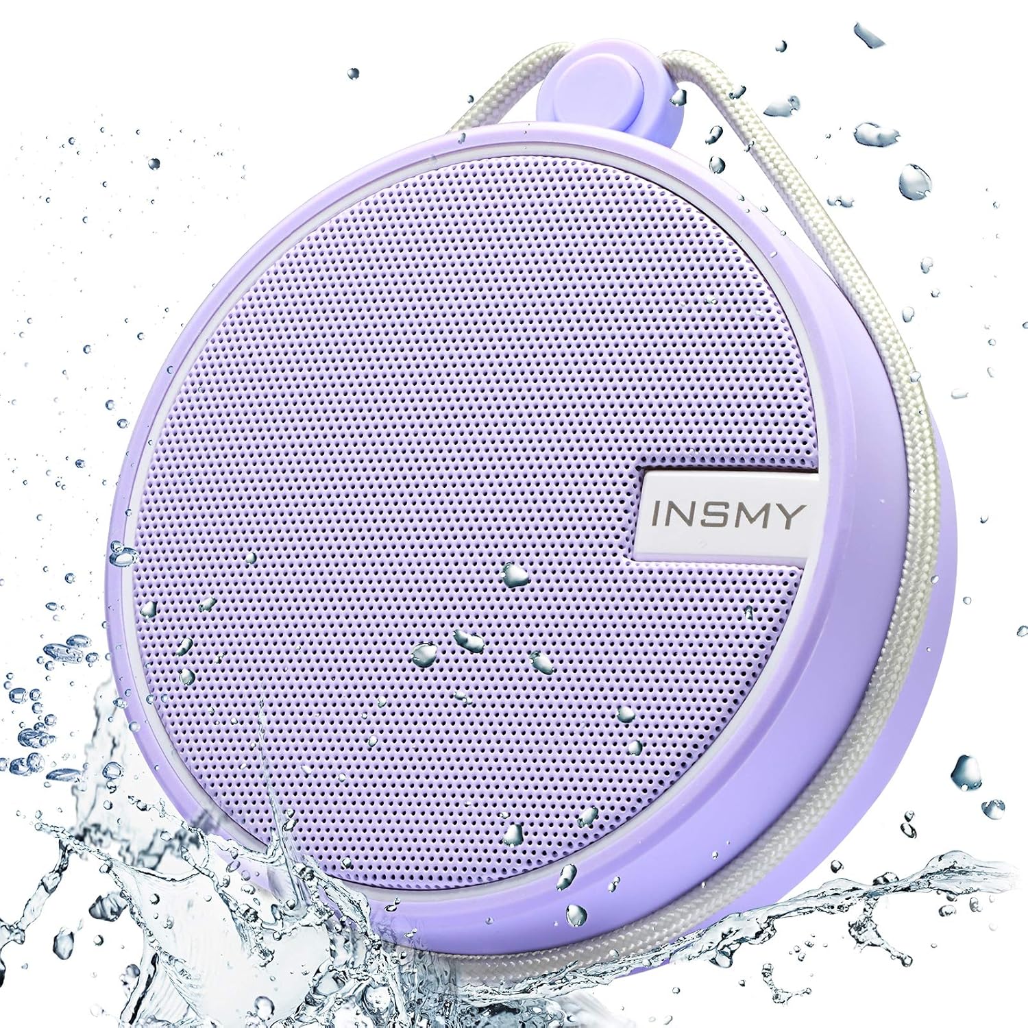 INSMY INSMY C12 Waterproof Bluetooth Shower Speaker Portable Small Loud Clear Sound Suction Cup for Kayak Canoe Beach Gift Purple