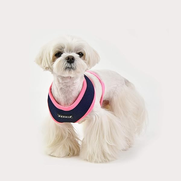 Puppia Puppia Soft Harness II Navy Medium for Comfortable and Secure Dog Walking - View 3 of 6