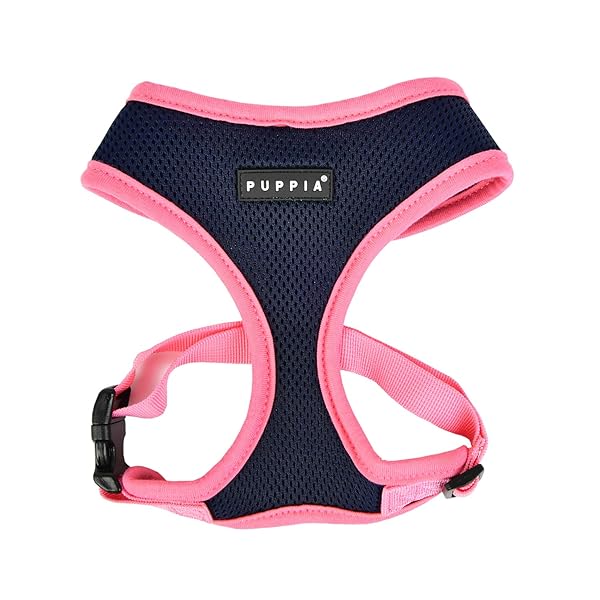 Puppia Puppia Soft Harness II Navy Medium for Comfortable and Secure Dog Walking