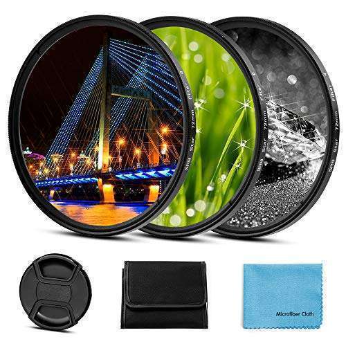 X-SweetDream Sedremm 77mm Star Filter Set for Canon, Nikon, Sony & More - 3 Piece Starburst Lens Filters with 4, 6, & 8 Points