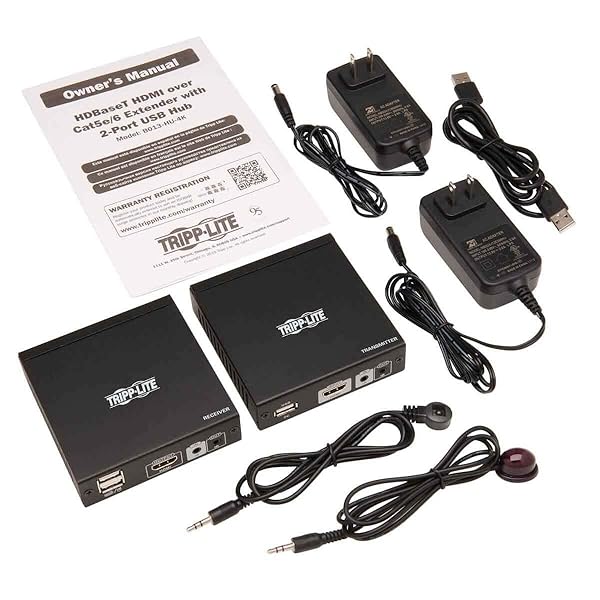 TRIPP LITE Tripp Lite HDMI HDBaseT KVM Console Extender Over Cat6 4K HDMI Video Extender with USB Ports and IR 4K at 30Hz 1080p B013-HU-4K - View 9 of 9