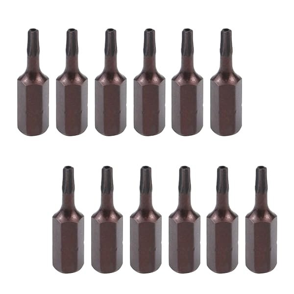 Antrader Antrader 12 Pcs Magnetic T10 Security Tamper Proof Torx Screwdriver Bits 1 Inch Length 1/4 Inch Hex Shank