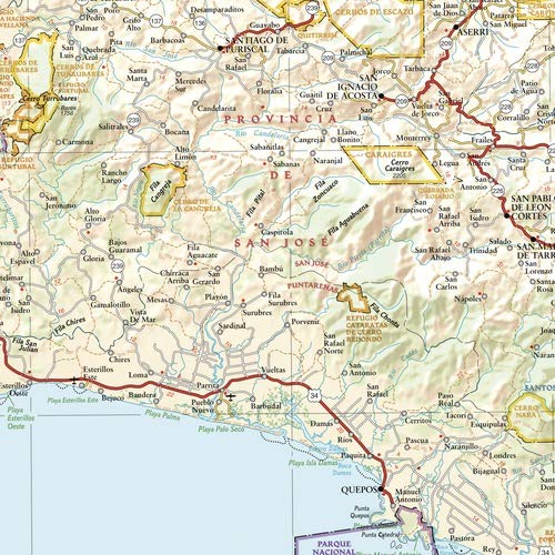 National Geographic National Geographic Costa Rica Wall Map 38 x 36 inches Art Quality Print for Home Decor and Travel Enthusiasts - View 2 of 2