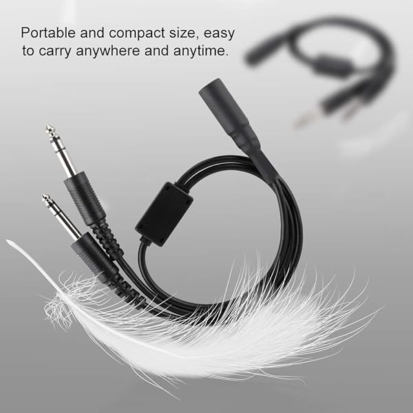 Tangxi "Buy PUSOKEI Helicopter to General Aviation Headset Adapter Cable - Dual GA Plugs for AVCOMM, U 174 (3/16" Mic, 1/4" Speaker)" - View 5 of 9