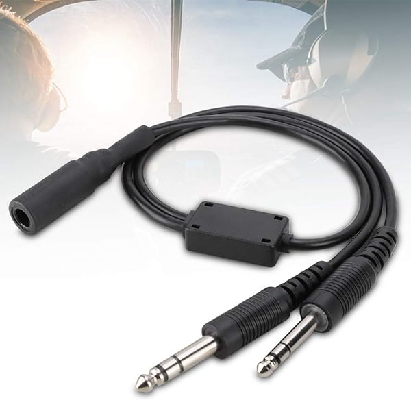 Tangxi "Buy PUSOKEI Helicopter to General Aviation Headset Adapter Cable - Dual GA Plugs for AVCOMM, U 174 (3/16" Mic, 1/4" Speaker)" - View 6 of 9