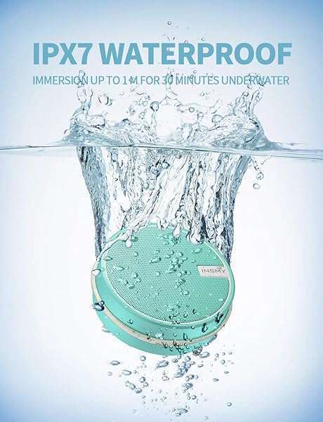 INSMY INSMY C12 Waterproof Bluetooth Speaker: Portable, Loud Sound, TF Card Support - Perfect for Kayaking, Beach & Outdoor Fun! - View 4 of 10