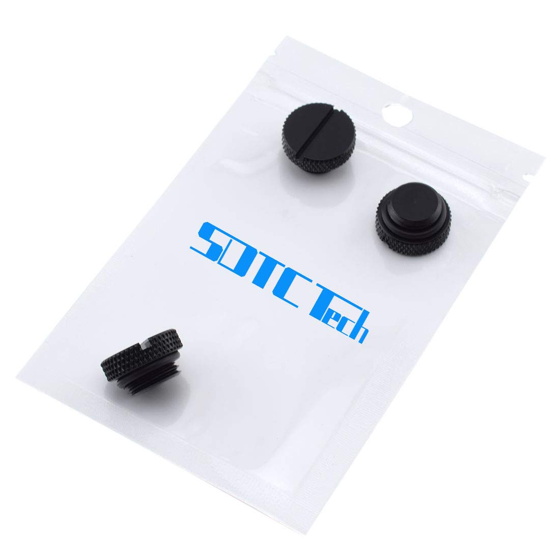 SDTC Tech SDTC Tech 6 Pack G1/4 Plug Fitting with O-Ring for PC Water Cooling Systems Black - View 6 of 6