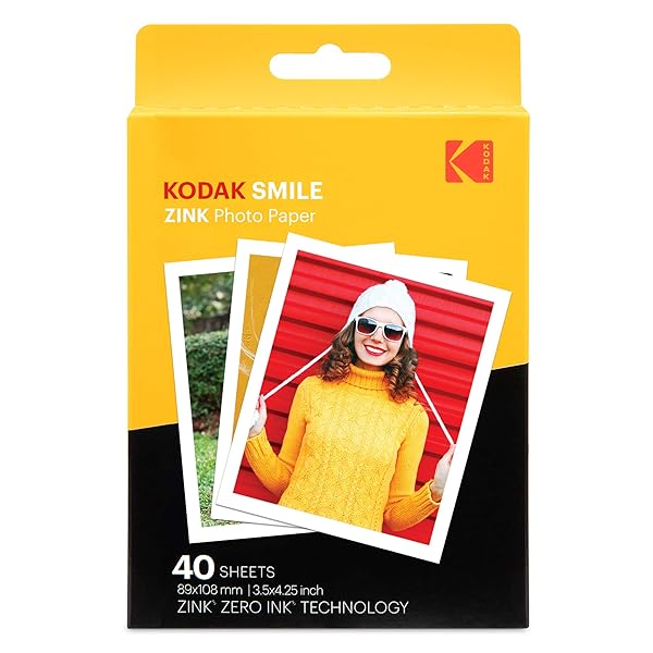 KODAK Buy Kodak 3.5x4.25 Premium Zink Photo Paper (40 Sheets) for Smile Classic Instant Camera - View 2 of 6