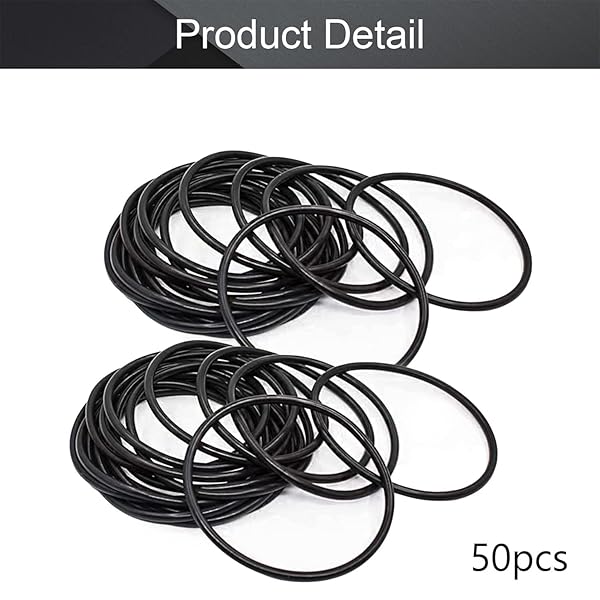 Othmro Othmro 50pcs Nitrile Rubber O-Rings 1.5mm Wire Dia 47mm OD for Oil Air Sealing Professional Plumbing Car Repair Black - View 3 of 9