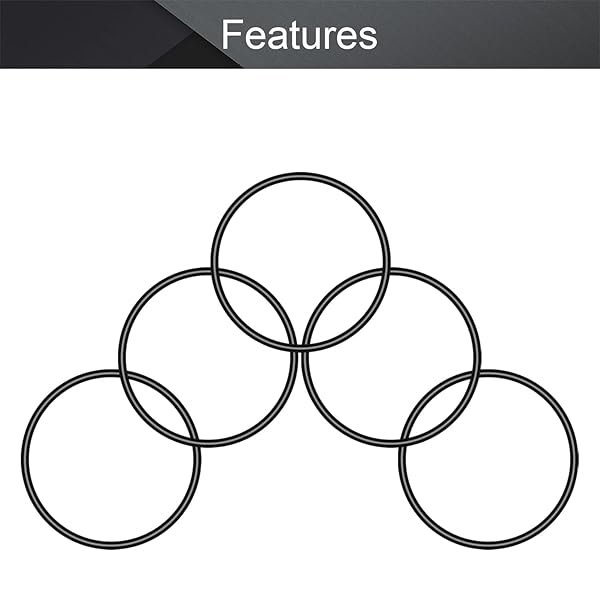 Othmro Othmro 50pcs Nitrile Rubber O-Rings 1.5mm Wire Dia 47mm OD for Oil Air Sealing Professional Plumbing Car Repair Black - View 4 of 9