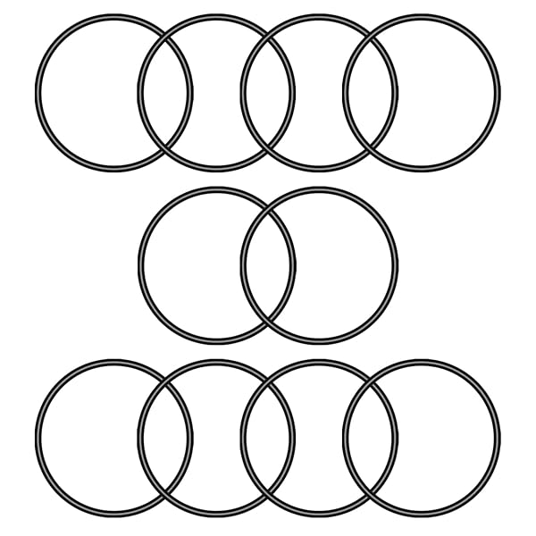 Othmro 50pcs Nitrile Rubber O-Rings 1.5mm Wire Dia 47mm OD for Oil Air Sealing Professional Plumbing Car Repair Black