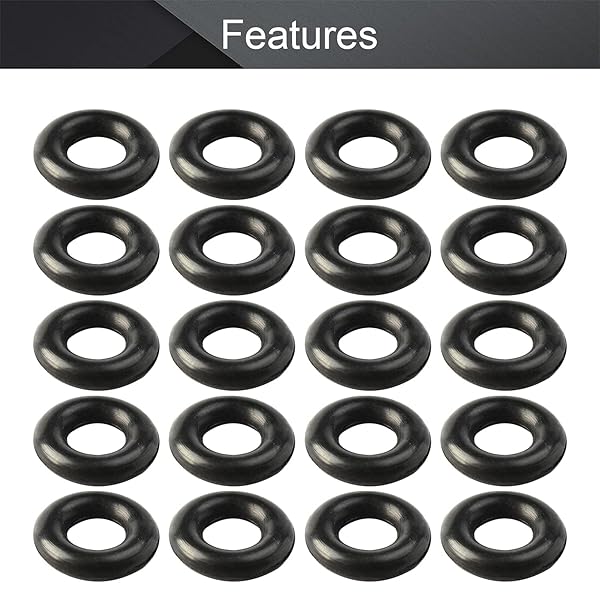 Othmro Othmro 50pcs Nitrile Rubber O-Rings 1.5mm Wire Dia 5.5mm OD for Oil Air Sealing Professional Plumbing Car Repair Black - View 4 of 9