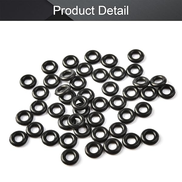 Othmro Othmro 50pcs Nitrile Rubber O-Rings 1.5mm Wire Dia 5.5mm OD for Oil Air Sealing Professional Plumbing Car Repair Black - View 5 of 9