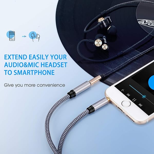 Tan QY 40Ft Audio Extension Cable 3.5mm Stereo Jack Male to Female for Phones Headphones Tablets MP3 Players and More - View 4 of 8