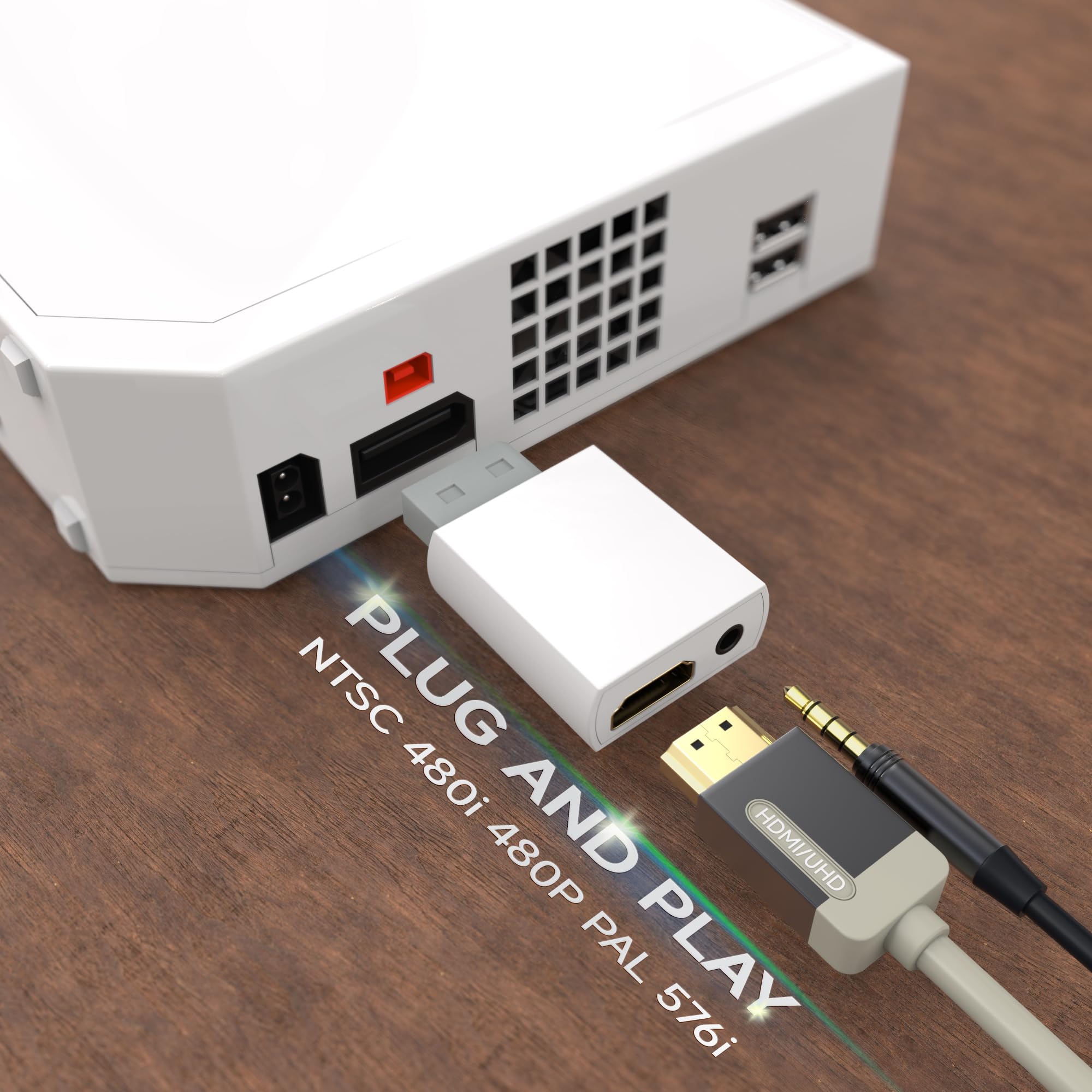 MAYFLASH Wii to HDMI Converter 1080P Full HD Adapter with Audio Jack Compatible with Wii Wii U HDTV Monitor Supports 720P NTS - View 6 of 8