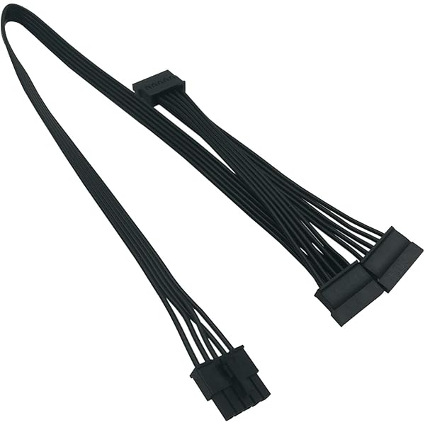 COMeap COMeap SATA Power Cable for Cooler Master PSUs - 5 Pin to 3X 15 Pin Adapter for BTC Mining Riser Card (20in/50cm)