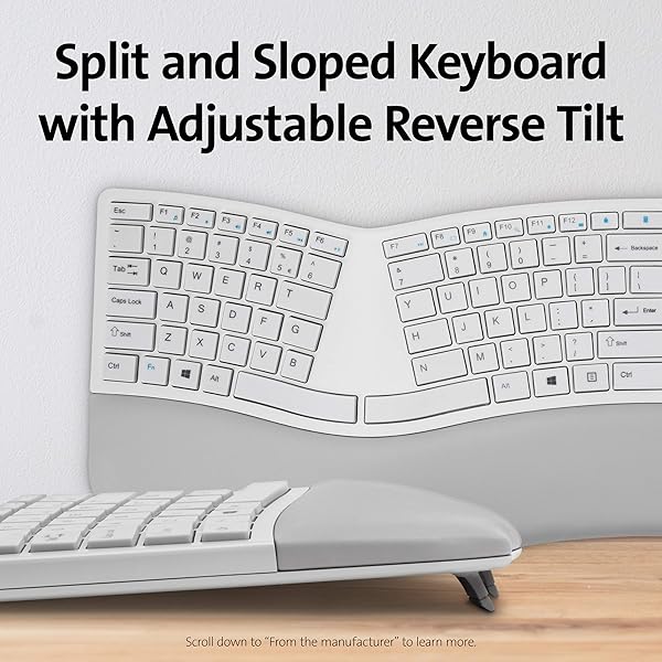 Kensington Buy Kensington Pro Fit Ergonomic Wireless Keyboard & Mouse - Grey (K75407US) for Comfort & Efficiency - View 5 of 11