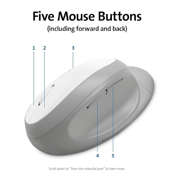 Kensington Buy Kensington Pro Fit Ergonomic Wireless Keyboard & Mouse - Grey (K75407US) for Comfort & Efficiency - View 9 of 11