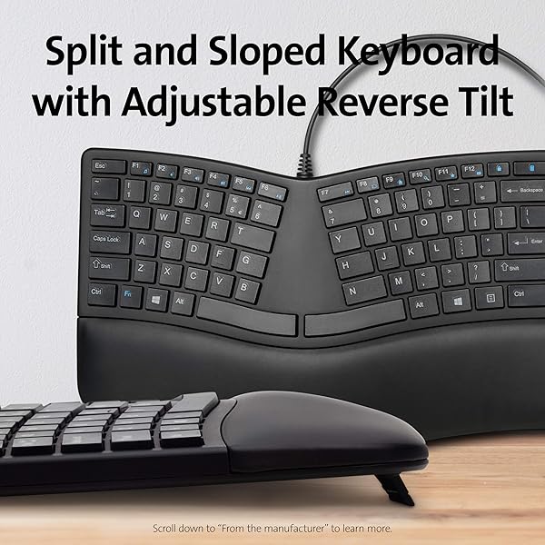 Kensington Buy Kensington Pro Fit Ergonomic Wired Keyboard (K75400US) - Comfortable Black Design for Enhanced Productivity - View 3 of 8